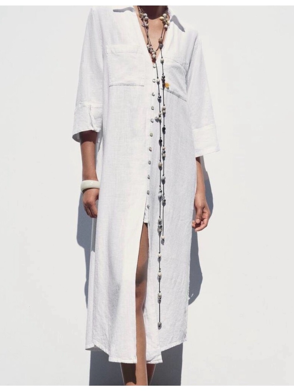 Zara White Shirt Dress